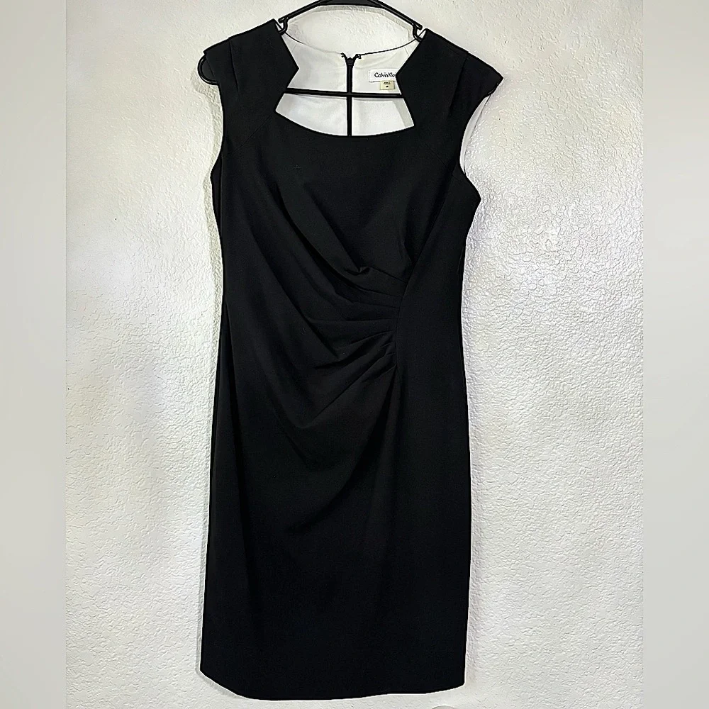 Calvin Klein black dress size 6P - Picture 3 of 5